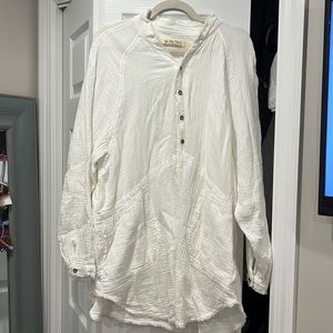 White free people flowy shirt